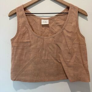 Elegant Linen Sleeveless Tank Top